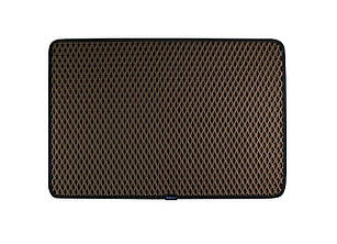 EVA килимок придверний EVAtech Home 80x120 см ромб коричневий кант чорний