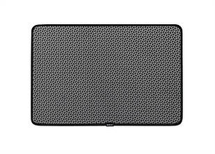 EVA килимок придверний EVAtech Home 50x80 см крапля сіра кант чорний