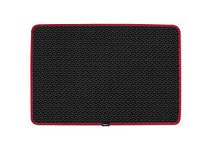 EVA килимок придверний EVAtech Home 60x40 см крапля чорна кант червоний