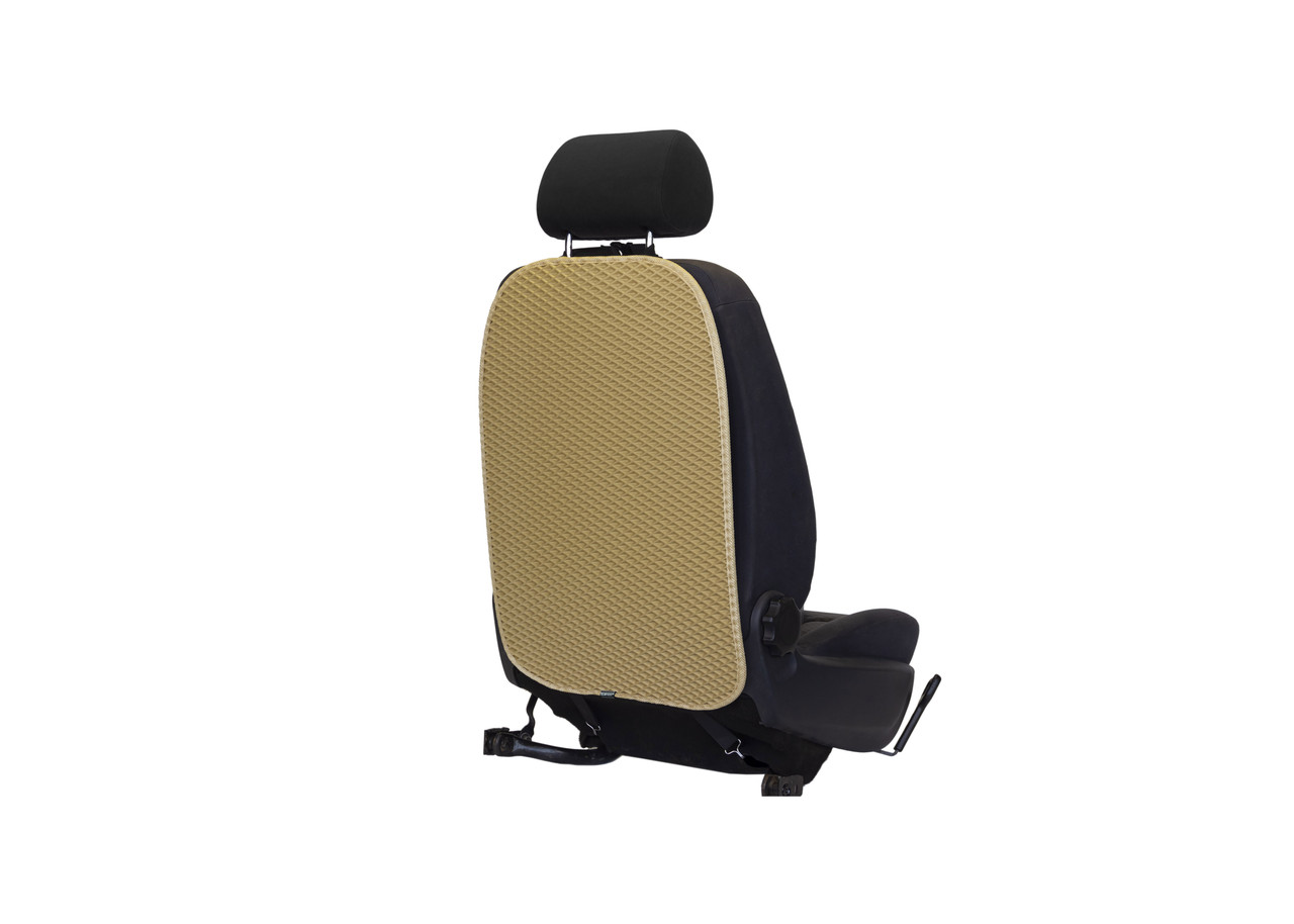 Накидка на спинку переднього сидіння EVAtech ромб бежевий кант бежевий, фото 1