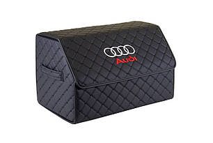 Сумка-органайзер в багажник EVAtech ECO M 30x30x50 см для Audi чорна з чорною ниткою EHECEMBBBBV003