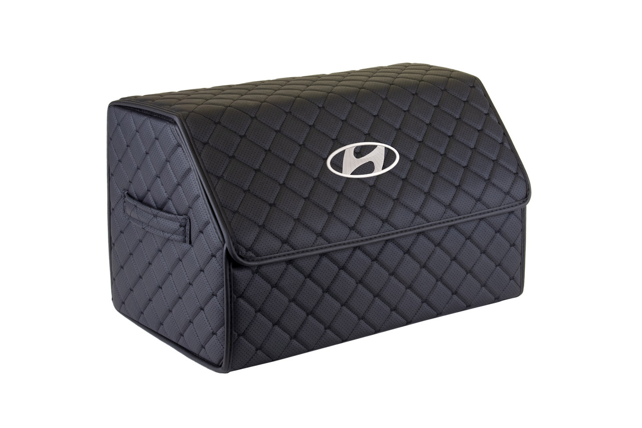 Сумка-органайзер в багажник EVAtech ECO M 30x30x50 см для Hyundai чорна з чорною ниткою EHECEMBBBBV012, фото 1