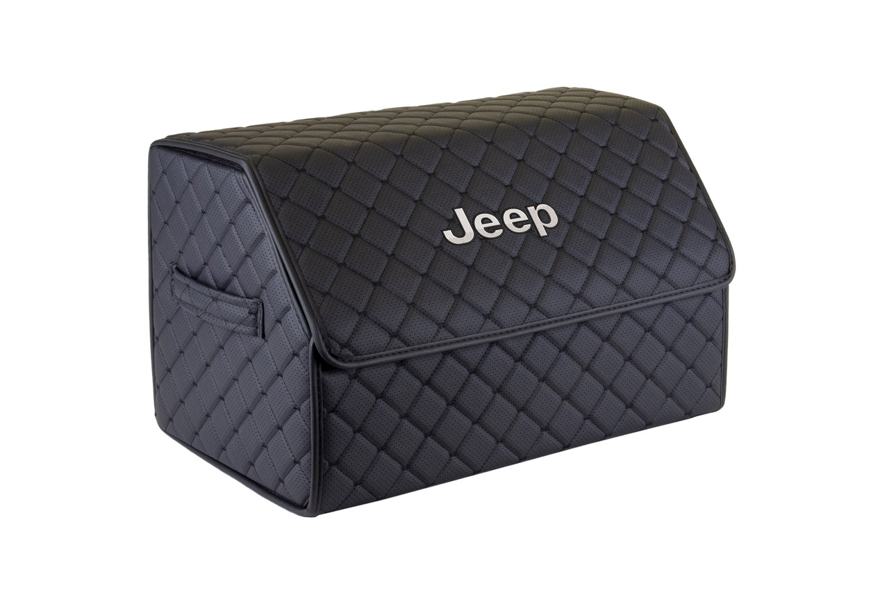 Сумка-органайзер в багажник EVAtech ECO M 30x30x50 см для Jeep чорна з чорною ниткою EHECEMBBBBV014