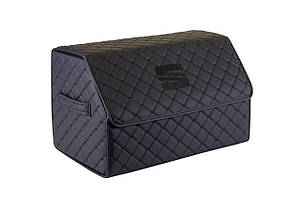 Сумка-органайзер в багажник EVAtech ECO M 30x30x50 см для Seat чорна з чорною ниткою EHECEMBBBBV027