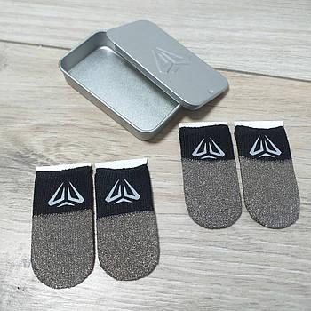 Ігрові сенсорні напальчники Sarafox Wasp Feelers у кейсі, 2 пари, сріблястий (KG-12392)