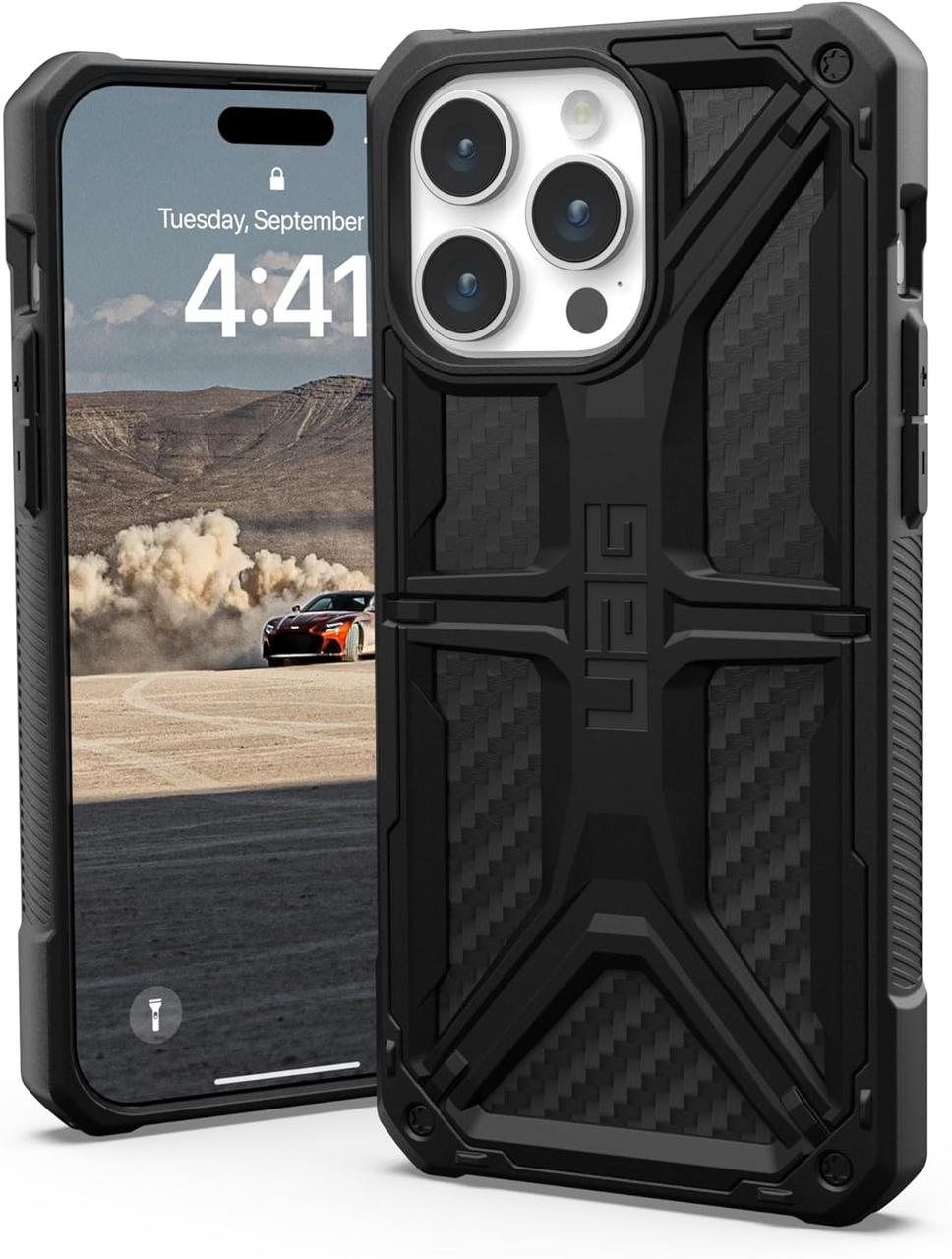 Чохол UAG Monarch Carbon Fiber Black для iPhone 15 Pro Max