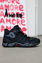Зимові Чоловічі Кросівки Adidas Terrex Swift R GTX High / Адідас Террекс Свіфт Р Високі Чорні з Сірим (Хутро), фото 4