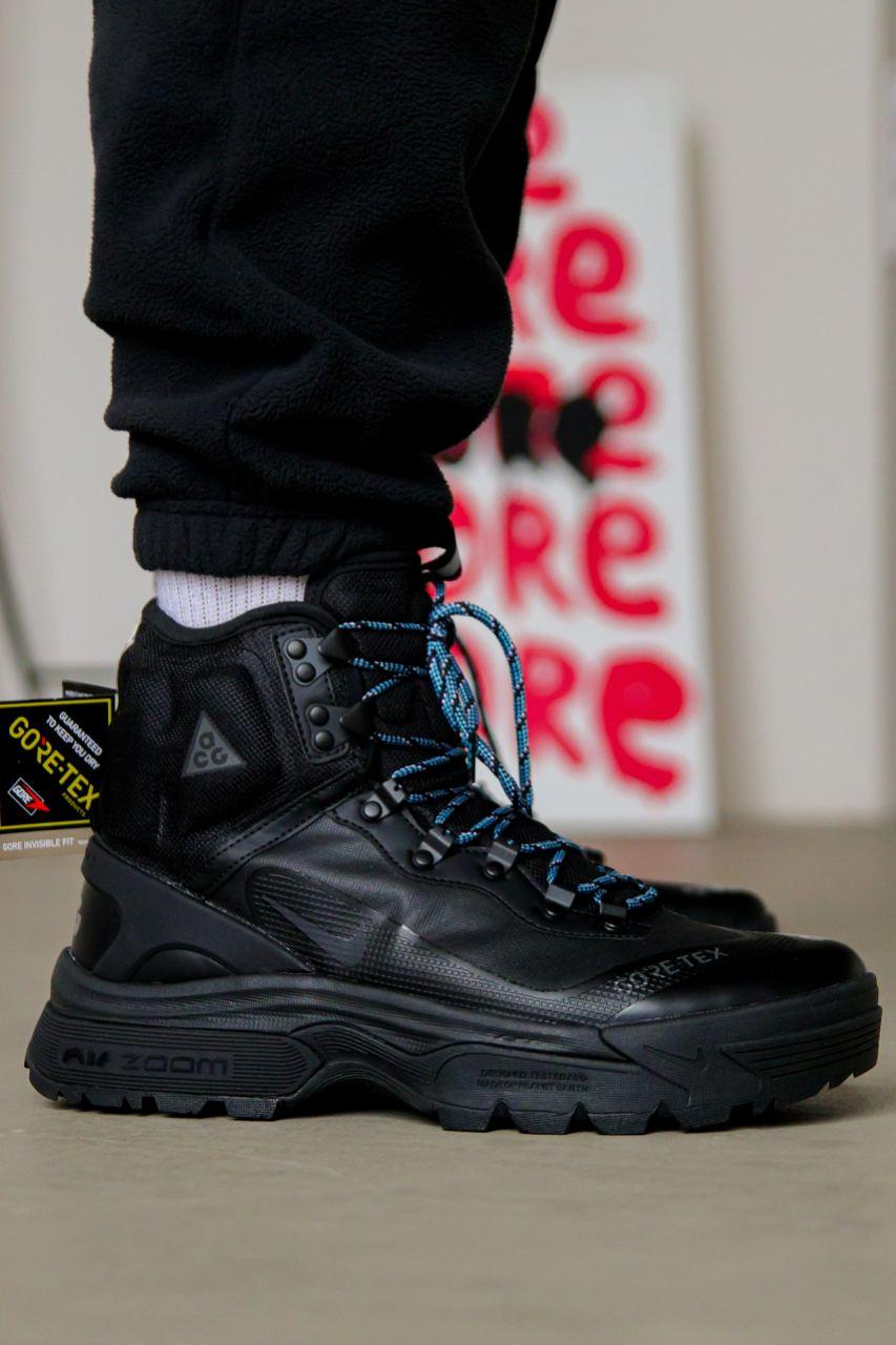 Зимові Чоловічі Кросівки Nike ACG Air Zoom Gaiadome Gore-Tex Black / Найк АСГ Аїр Зум Гаядом Гор Текс Чорні