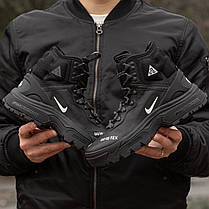 Зимові Чоловічі Кросівки Nike ACG Air Zoom Gaiadome Gore-Tex / Найк АСГ Аїр Зум Гаядом Гор Текс Чорні з Білим, фото 3