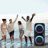 Акустична колонка на коліщатках з 2 мікрофонами та пультом ZXX-7575 60Вт RGB 80х39х33см, фото 3