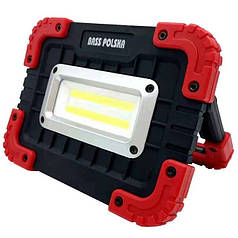 Світлодіодний акумуляторний прожектор з повербанком 20 Вт 2000 Лм Bass Polska 5907