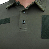 Форменна футболка поло олива CoolPass на короткий рукав з липучками під шеврони, фото 7