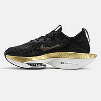 Кросівки Nike Air ZoomX Alphafly Next 2 Black Gold / Найк Аїр ЗумХ Альфафлай Некст 2 Чорні із Золотистим, фото 4