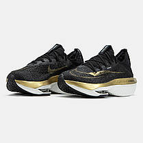 Кросівки Nike Air ZoomX Alphafly Next 2 Black Gold / Найк Аїр ЗумХ Альфафлай Некст 2 Чорні із Золотистим, фото 5