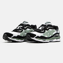 Чоловічі Кросівки Asics Gel-NYC White Black Green / Асікс Гел-НІС Білі з Чорним та Зеленим, фото 5