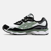 Чоловічі Кросівки Asics Gel-NYC White Black Green / Асікс Гел-НІС Білі з Чорним та Зеленим, фото 4