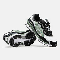 Чоловічі Кросівки Asics Gel-NYC White Black Green / Асікс Гел-НІС Білі з Чорним та Зеленим, фото 6