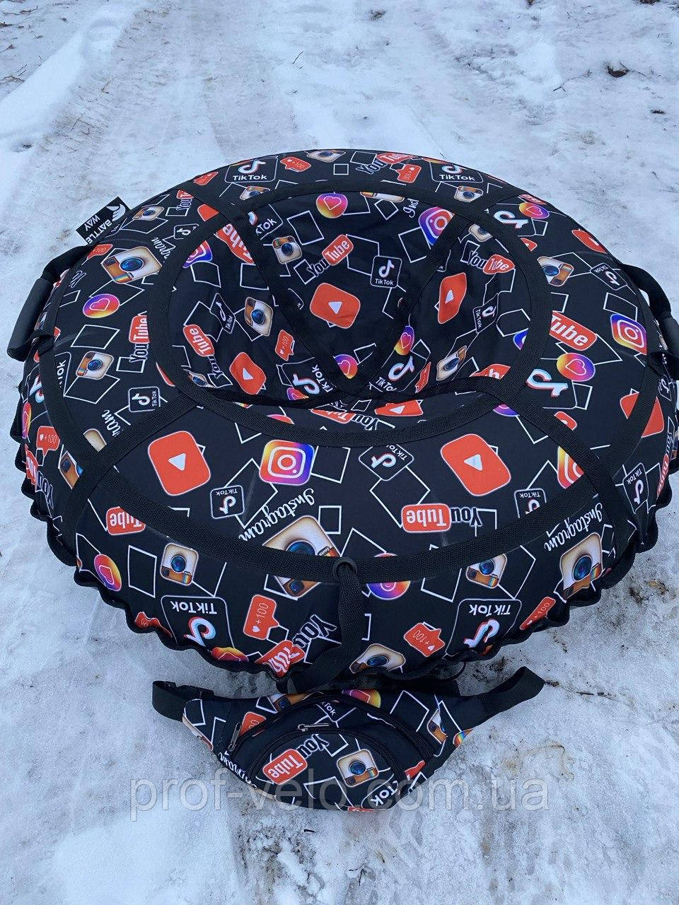 Тюбінг Tik-Tok чорний 120 см, фото 1