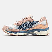 Жіночі Кросівки Asics Gel-NYC White Pink Blue / Асікс Гел-НІС Білі з Рожевим та Синім, фото 4