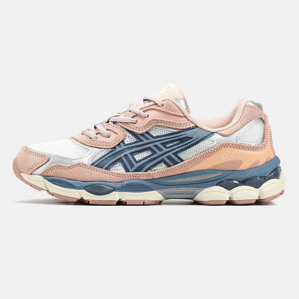 Жіночі Кросівки Asics Gel-NYC White Pink Blue / Асікс Гел-НІС Білі з Рожевим та Синім, фото 1