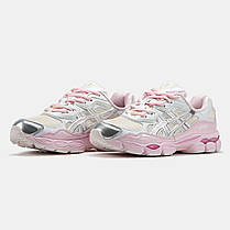 Жіночі Кросівки Asics Gel-NYC x Kicki Yang Zhang Beige / Асікс Гел-НІС Кікі Янг Чжанг Бежеві з Рожевим, фото 4