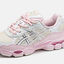 Жіночі Кросівки Asics Gel-NYC x Kicki Yang Zhang Beige / Асікс Гел-НІС Кікі Янг Чжанг Бежеві з Рожевим, фото 5