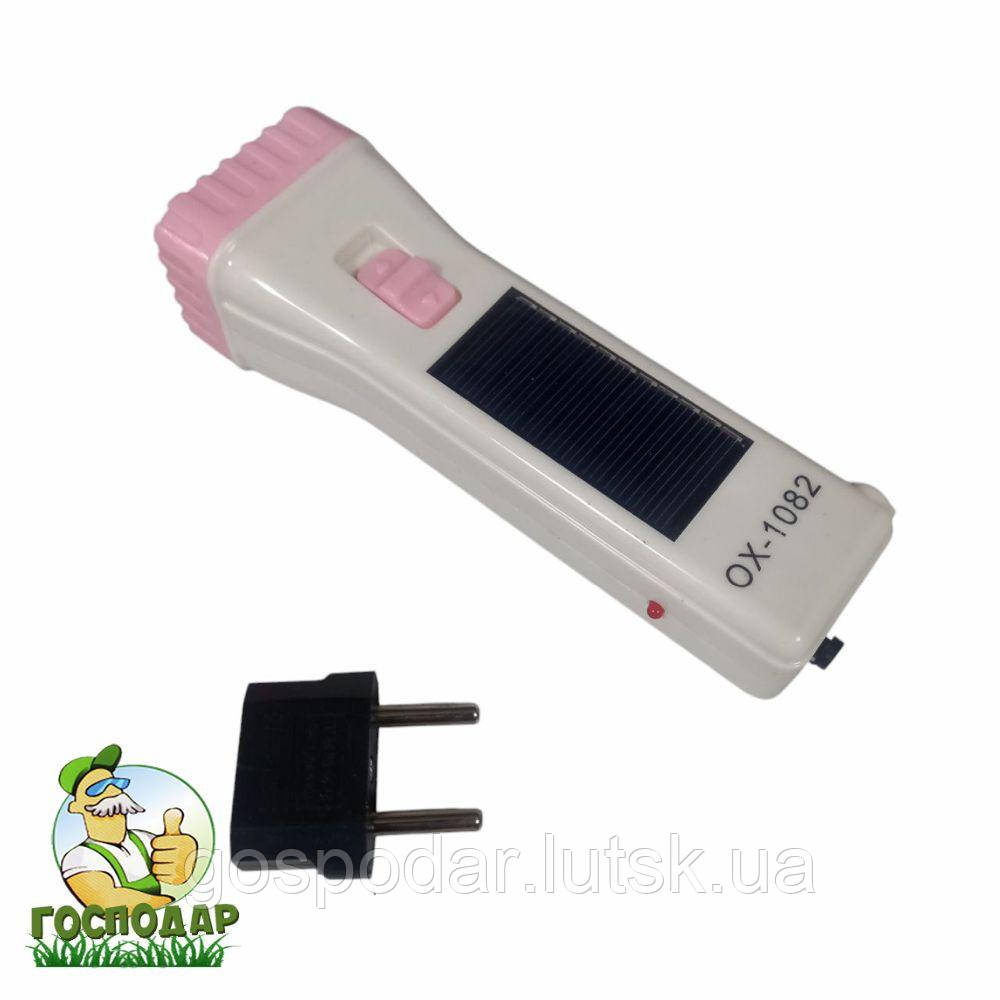 Ліхтарик багатофункціональний на сонячній батареї ORTEX OX-1082, фото 1