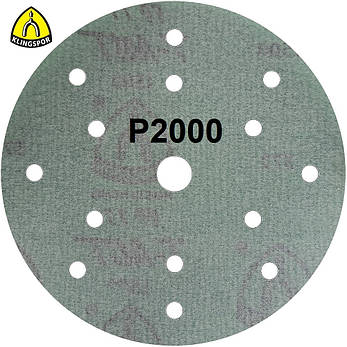 Абразивний диск P2000 d150мм з покриттям на плівці та липучкою Velcro Klingspor FP 77 K 1шт., фото 4