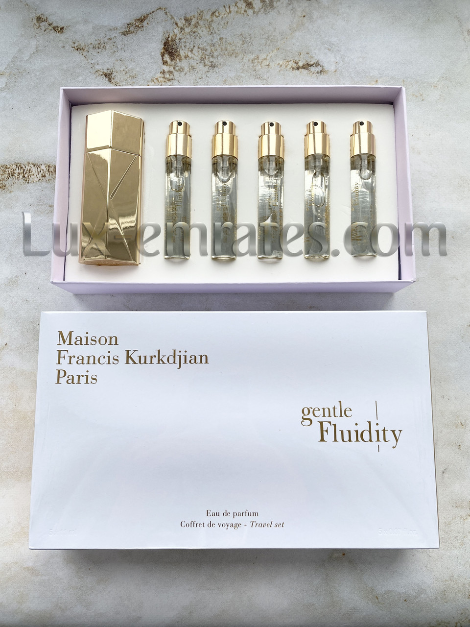 Travel Maison Francis Kurkdjian Gentle Fluidity Gold 5х11 мл. Мейсон Франсіс Куркджан Джентл Флюїд 5x11 ml.