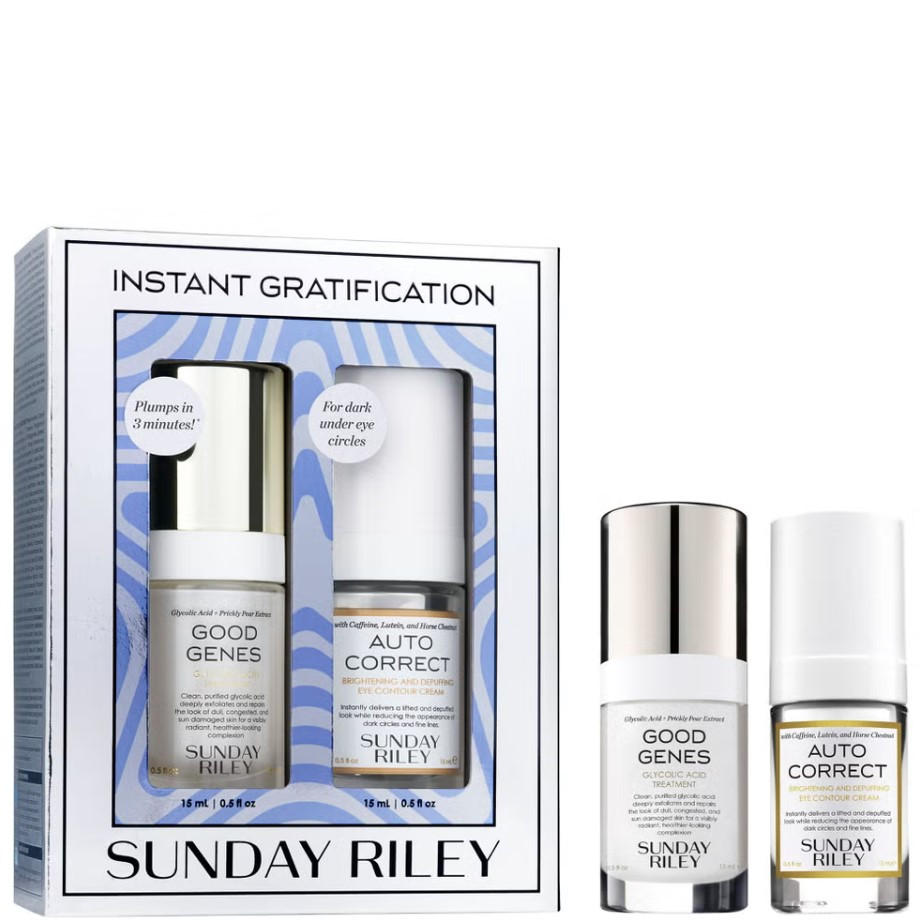 Набір для догляду за шкірою обличчя та зони навколо очей Sunday Riley Instant Gratification Kit