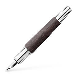 Перова ручка Faber-Castell E-motion Wood Black, корпус дерево груші, перо F, 148221
