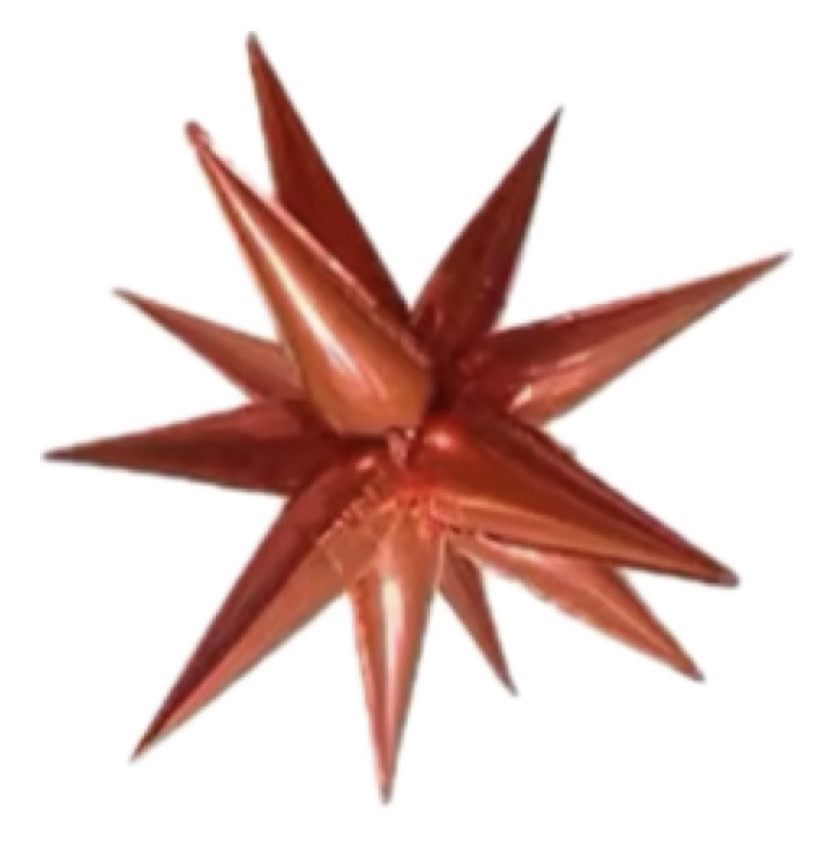 Фольгована кулька промінь для 3D зірки їжачка 26 дюймів червоний, фото 1