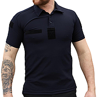 Форменна футболка поло темно-синя ДСНС CoolPass на короткий рукав з липучками під шеврони