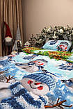 Постільна білизна новорічна двоспальна 100% бавовна, фото 2