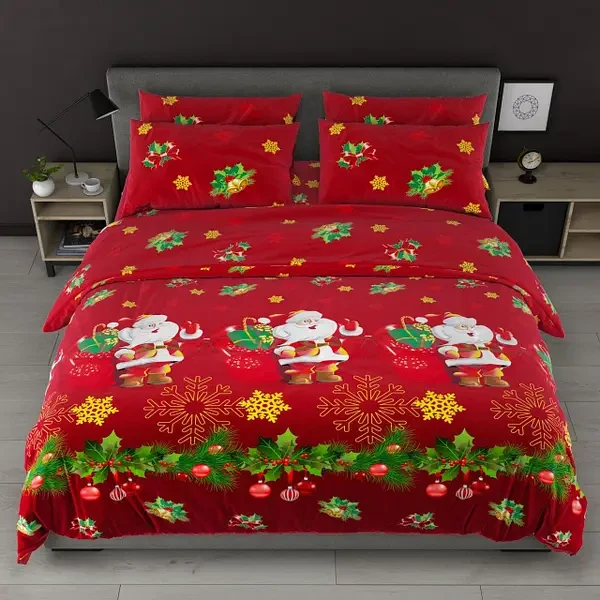 Постільна білизна новорічна двоспальна 100% бавовна, фото 1