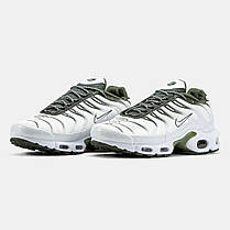 Чоловічі Кросівки Nike Air Max TN Plus White Olive / Найк Аїр Макс ТН Плюс Білі з Оливковим, фото 5