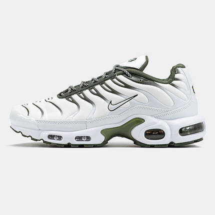 Чоловічі Кросівки Nike Air Max TN Plus White Olive / Найк Аїр Макс ТН Плюс Білі з Оливковим, фото 1