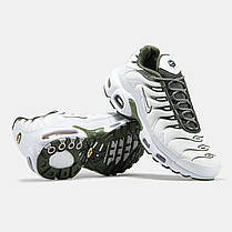 Чоловічі Кросівки Nike Air Max TN Plus White Olive / Найк Аїр Макс ТН Плюс Білі з Оливковим, фото 6