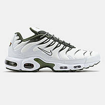 Чоловічі Кросівки Nike Air Max TN Plus White Olive / Найк Аїр Макс ТН Плюс Білі з Оливковим, фото 3