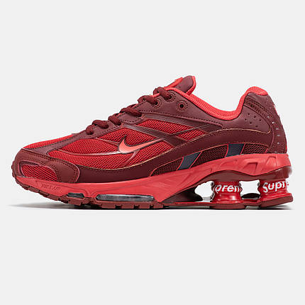 Чоловічі Кросівки Nike x Supreme Shox Ride 2 Red / Найк Суприм Шокс Райд 2 Червоні, фото 1