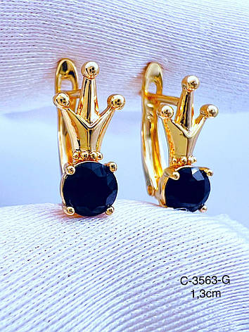 Сережки Xuping позолота, фото 1