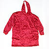 Плед толстовка з капюшоном (100х80см) HUGGLE HOODIE, Бордовий / Плед-худі / Оверсайз толстовка плед з капюшоном, фото 10
