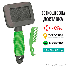 Пуходерка Trixie для гризунів, м’яка пластикова з додатковим гребінцем, 7х13 см
