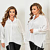 Жіноча однотонна блузка софт батал, фото 6