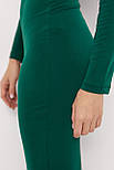 Жіноче плаття міді під горло — зелений колір, S (є розміри), фото 4