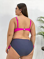 Купальник 2025 для полных SISIANNA 51810 Кейла фуксия(В НАЛИЧИИ ТОЛЬКО 50 52 54 56 58 УКР р-ры), фото 3