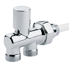 Вузол нижнього підключення радіатора Carlo Poletti Monostyle ХРОМ 35 мм. Ø1/2" х 24-19 (Італія) A40900B