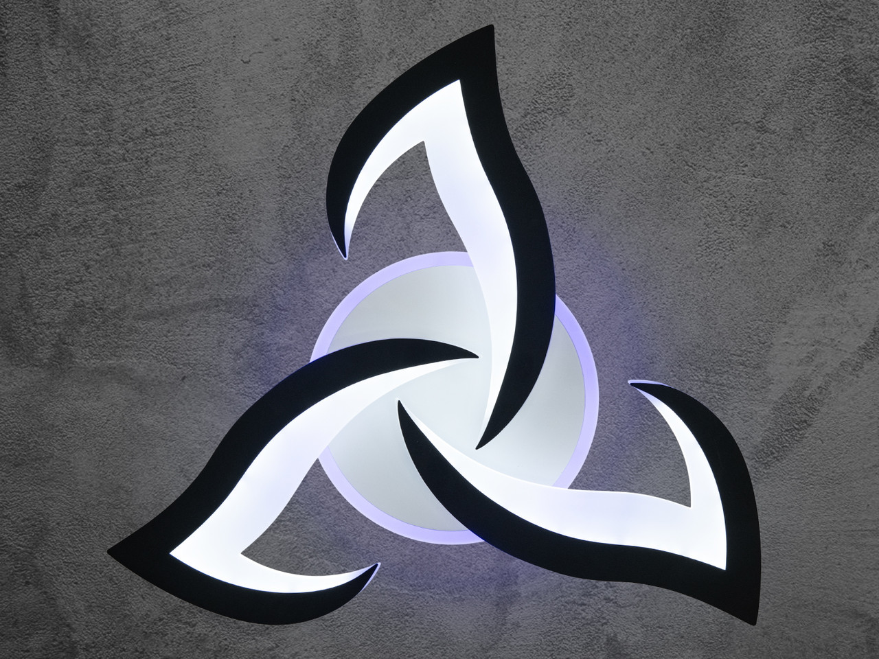 Сучасна чорна LED-люстра з пультом і димером для дитячої, 45W, 8146-3BK-LS 8146/3BK LED 3color dimmer, фото 1