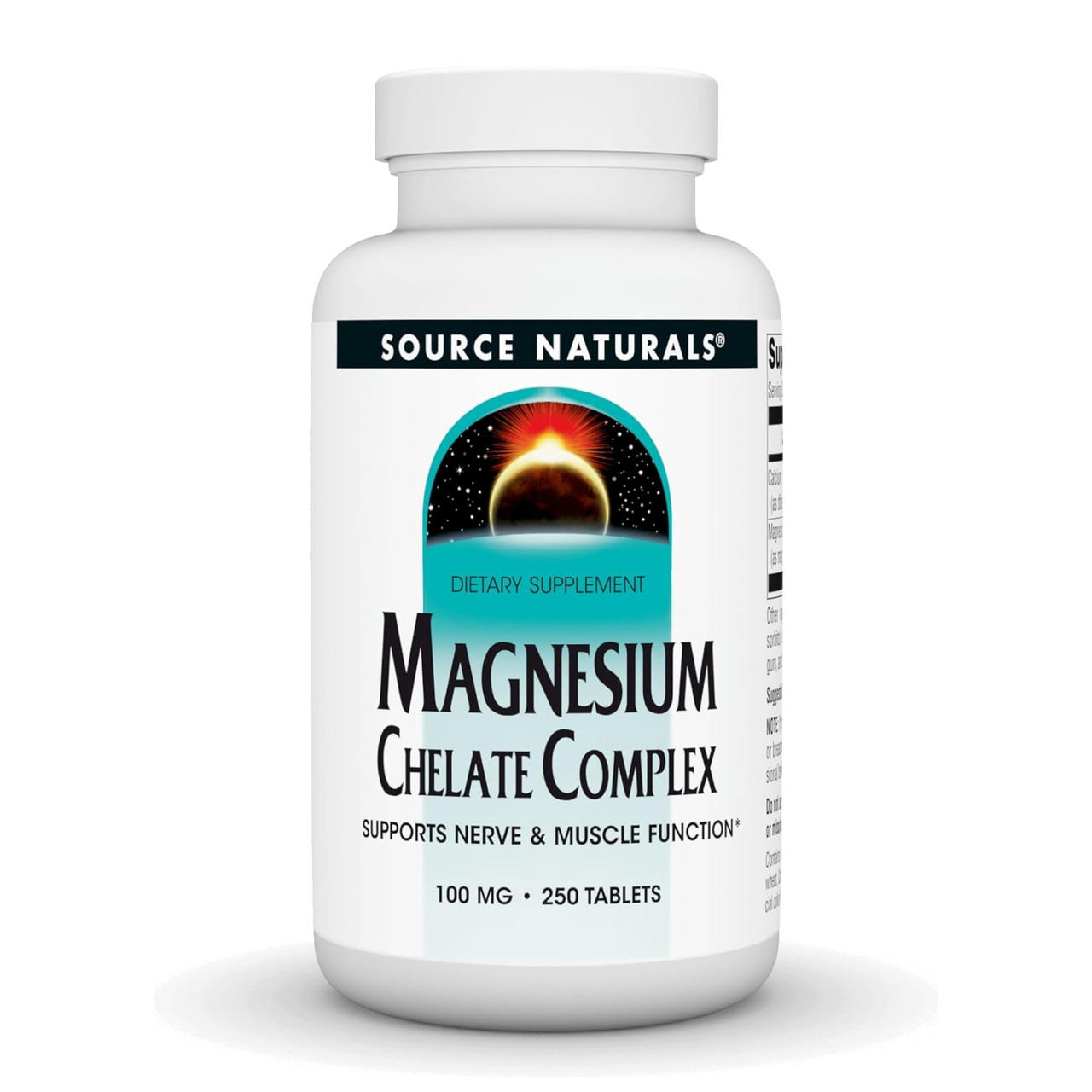 Магній Хелат Source Naturals Magnesium Chelate Complex 100mg - 250 tabs, фото 1
