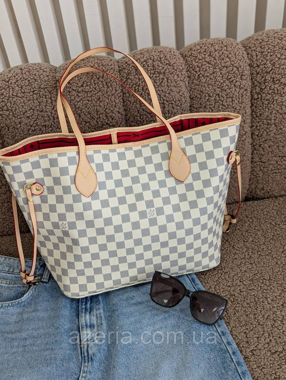 Якісна класична сумка з косметичкою велика сумка Louis Vuitton Neverfull сумка 2в1 сумка-шопер, фото 1